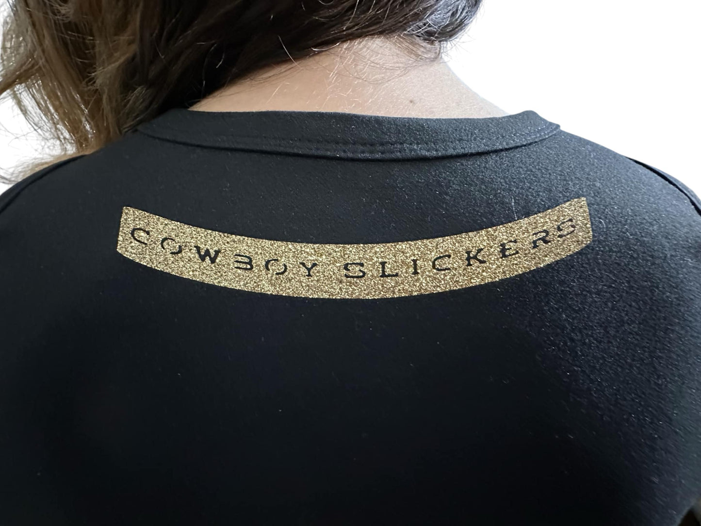Tank Top Black with Gold Glitter accents