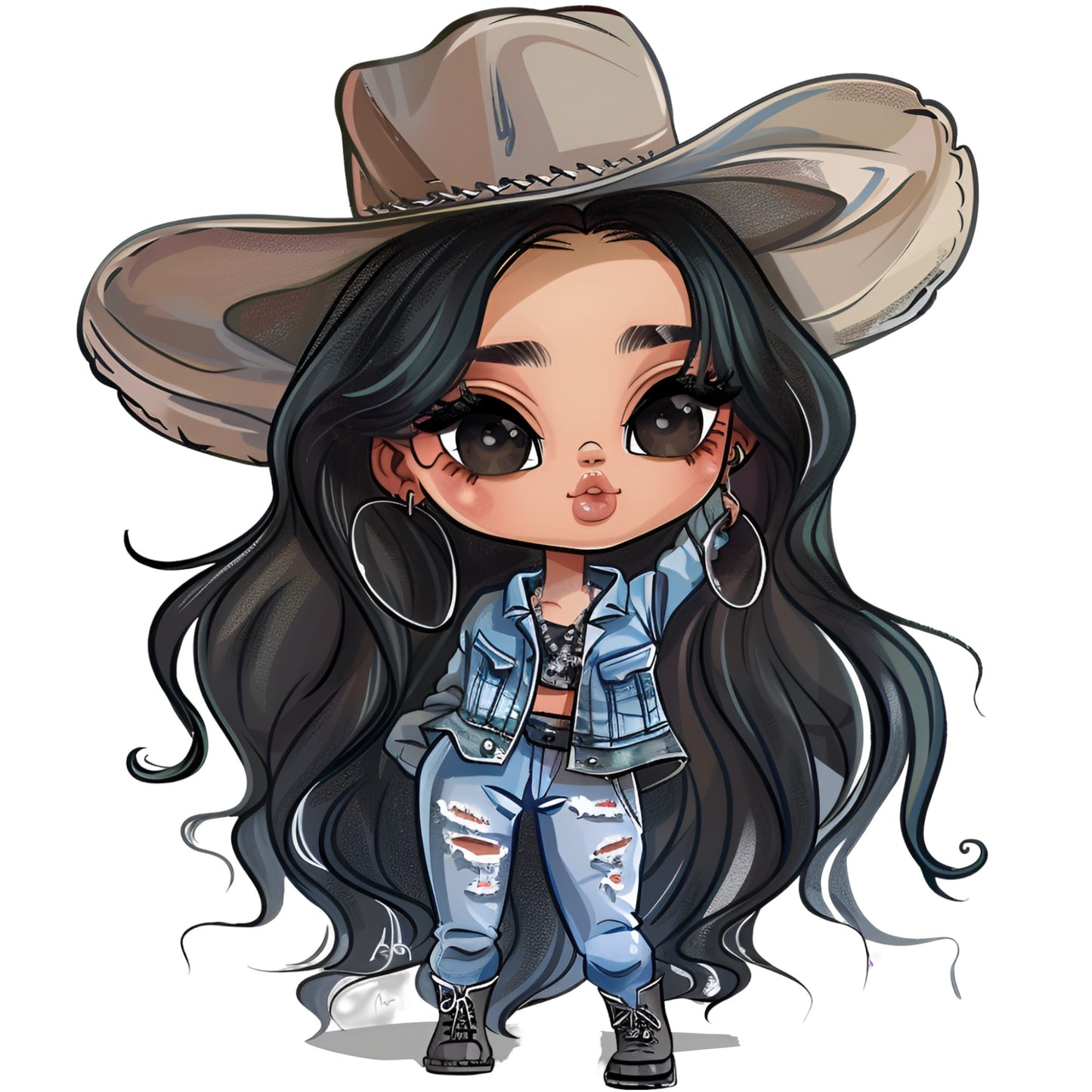 Toon - Earrings and a hat Print Shirt