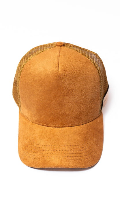 Suede mesh back baseball cap (snapback) - Assorted Colors
